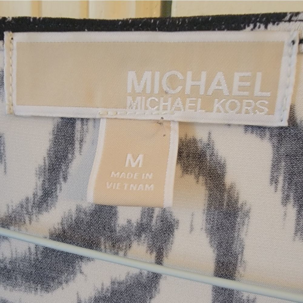 Michael Kors Zebra Print Shirt Size Medium - Picture 3 of 4